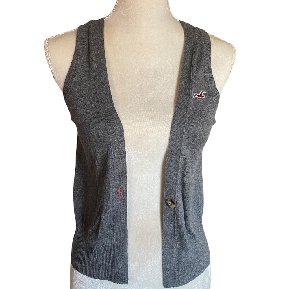 Hollister Co. Grey Lightweight Sweater Vest sz M